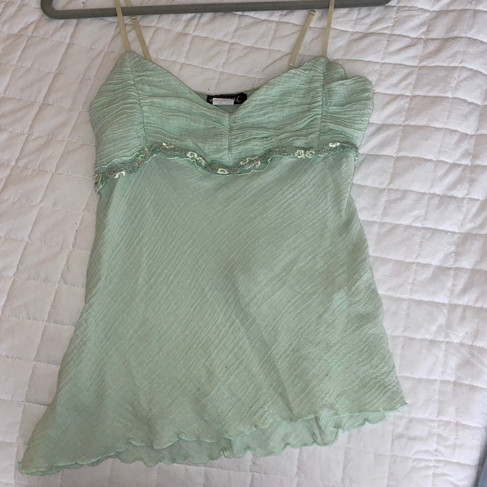 Y2K Green Wet Seal Fairy Top